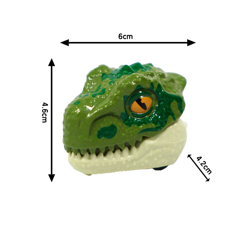 불타는 공룡이 차를 뒤로 당겨 [티라노사우루스 그린]