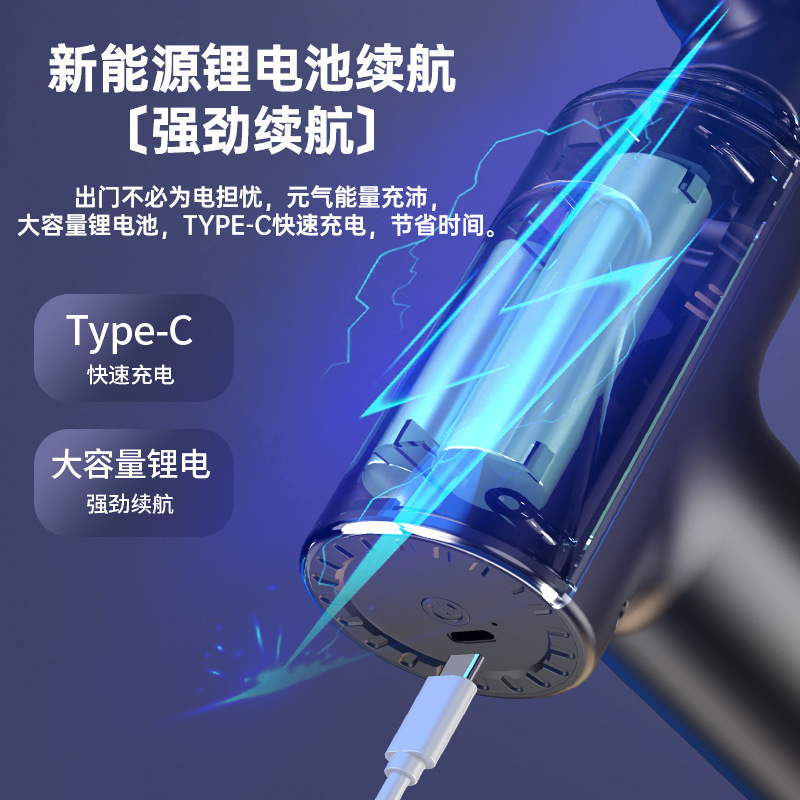 筋膜枪按摩器充电便携女士创意经络按摩仪电动保健器材迷你颈膜枪|undefined