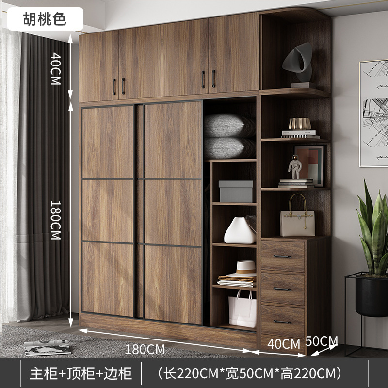 Nordic puerta corredera armario moderno minimalista pequeño apartamento armario dormitorio armario hogar económico placa armario image 30