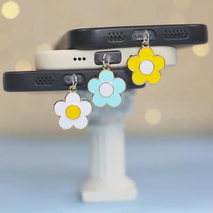 Mobile phone dust plug flowers fresh and beautiful mobile phone dust plug mobile phone charging port Android I mobile phone accessories