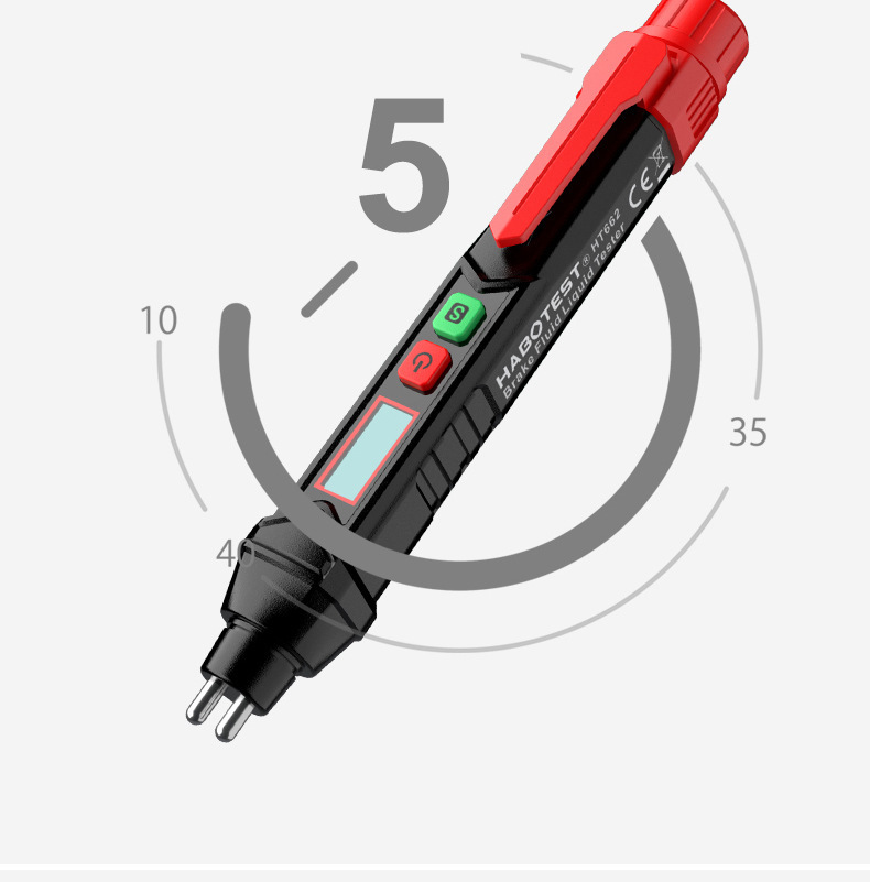 Huabo Ht662 Car and Motorcycle Brake Oil Test Pen Oil Test Pen Brake Fluid Moisture Detector English Version