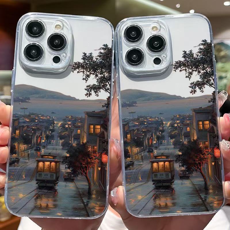 Paisaje rural para iphone16promax funda para teléfono móvil hermoso Apple 15 anti-caída 14pro nuevo 13/12