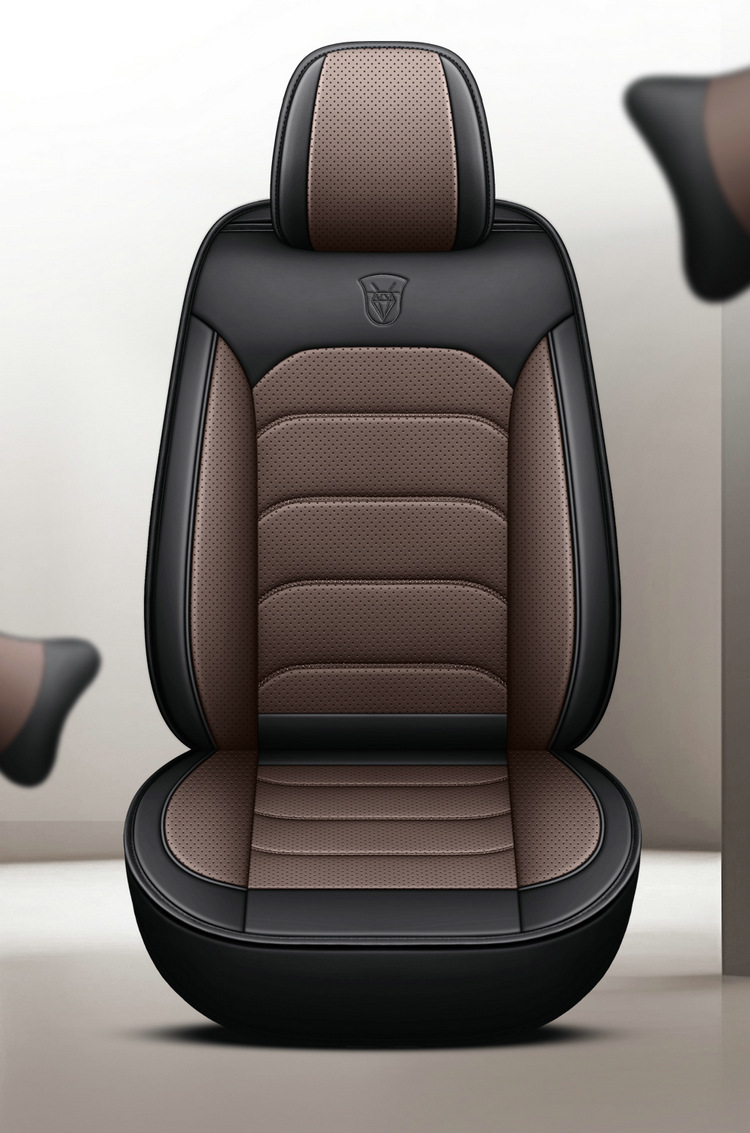 Nappa Leather All-Season Car Seat Cushion, Full Surround Leather Car Seat Cover, Wear-Resistant, Durable, Easy to Care for Seat Cushion