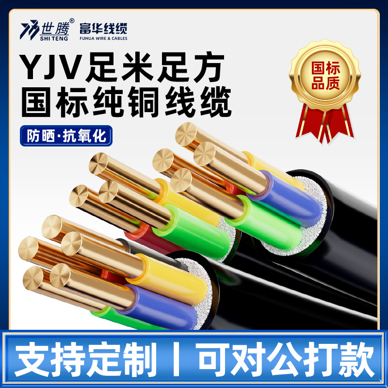 ZR YJV国标铜芯电力电缆 1 2 3 4 5芯10 16 25 35 50平方低压电缆