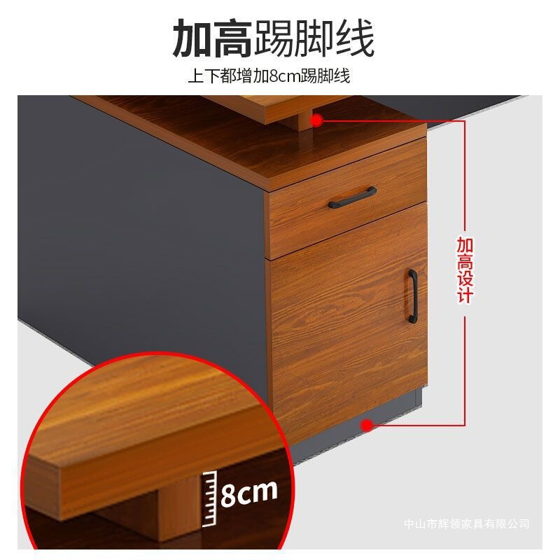 办公桌简约现代办公室家具老板桌桌椅组合经理总裁单人桌子大班台|undefined