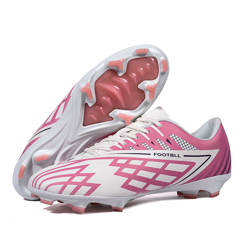 2025 nuevo éxito transfronterizo juveniles, niños, estudiantes, zapatos de fútbol masculinos y femeninos, zapatos de fútbol de clavos largos, zapatos de fútbol de clavos
