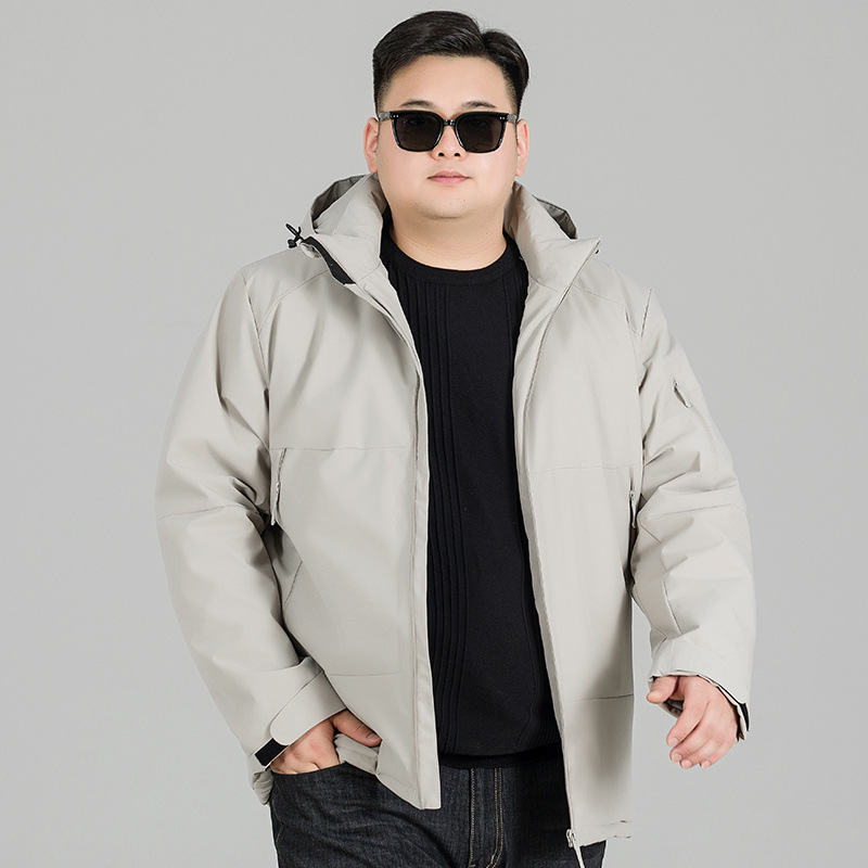 팻 가이 느슨한 플러스 사이즈 면 패딩 코트 겨울 모자 따뜻한 코트 플러스 사이즈 남성용 두꺼운 오버올면 패딩 코트