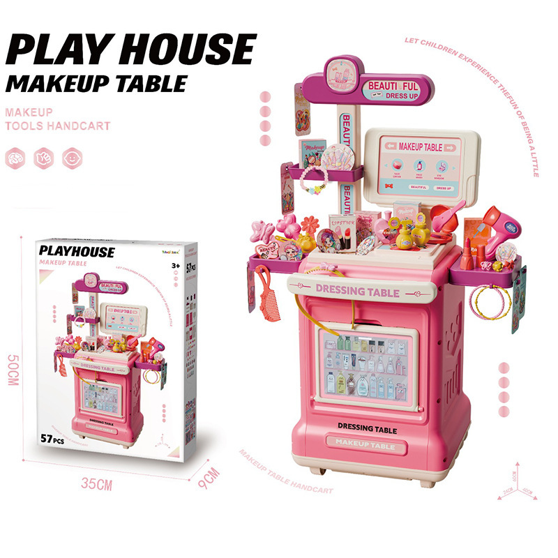 Transfronterizos infantiles de simulación de cocina set de cubiertos de tocador mesa de herramientas para el médico casero juguetes de carro médico