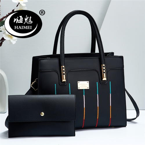 Cross-border foreign trade women's bag  new large bag European and American style handbag shoulder bag clutch two-piece set wholesale
