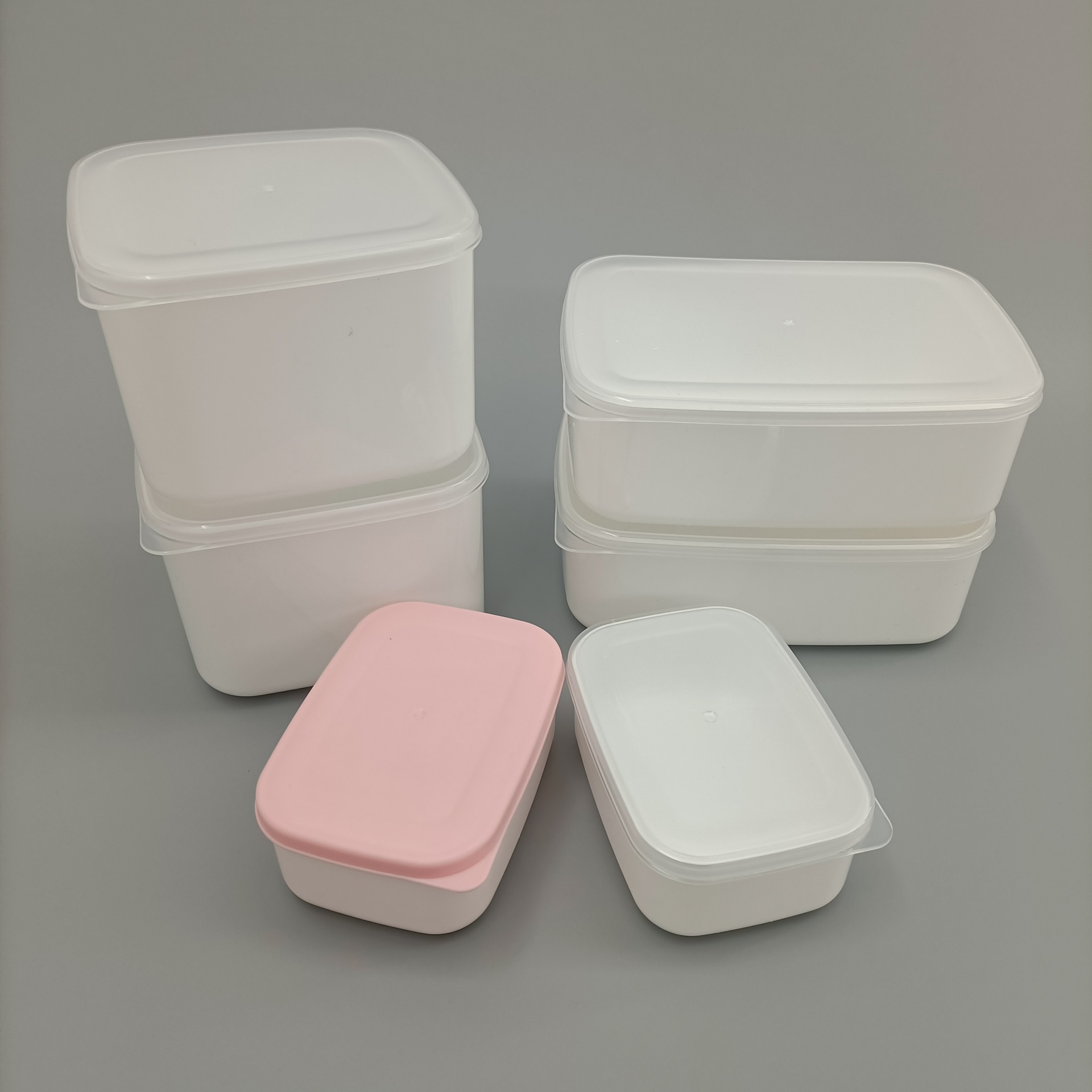 工厂直销200ML粗粮水果分装饭盒保鲜1L收纳盒食品PP耐高低温现货