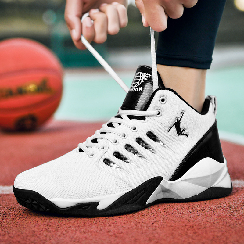 2025New High-Top Sports Shoes for Men, Casual and Fashionable Outdoor Sports Shoes, Fly-Woven Mesh Breathable Basketball Shoes