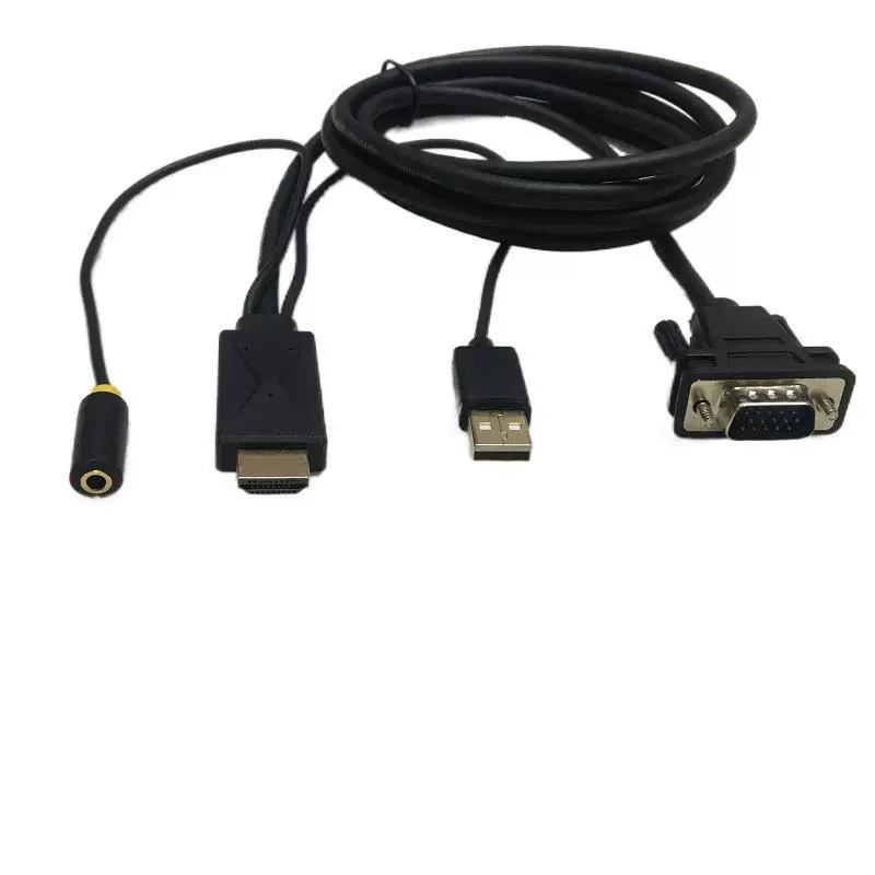 Кабель-переходник HDMI на VGA с аудио, питание USB, ротор, кабель передачи данных высокого разрешения
