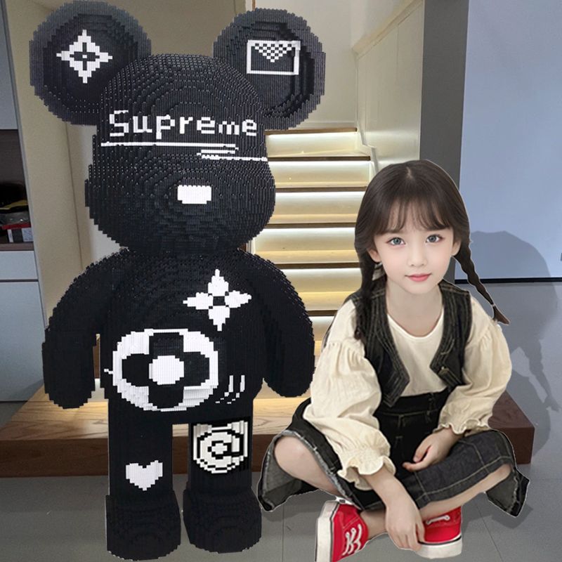 1m 特大ホワイトバイオレントクマレゴビルディングブロックと互換性大人子供のおもちゃパズル装飾品誕生日ギフト|undefined