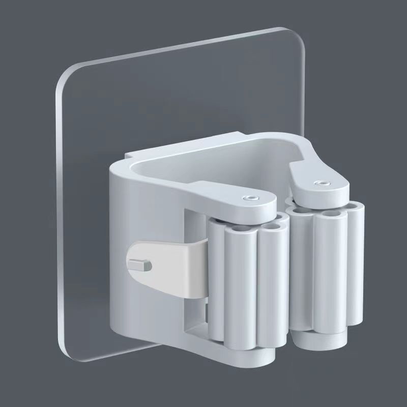 Mop rack punch-free mop clip bathroom storage rack Wall toilet mop rack strong mop hook Mop rack punch-free mop clip bathroom storage rack Wall toilet mop rack strong mop hook