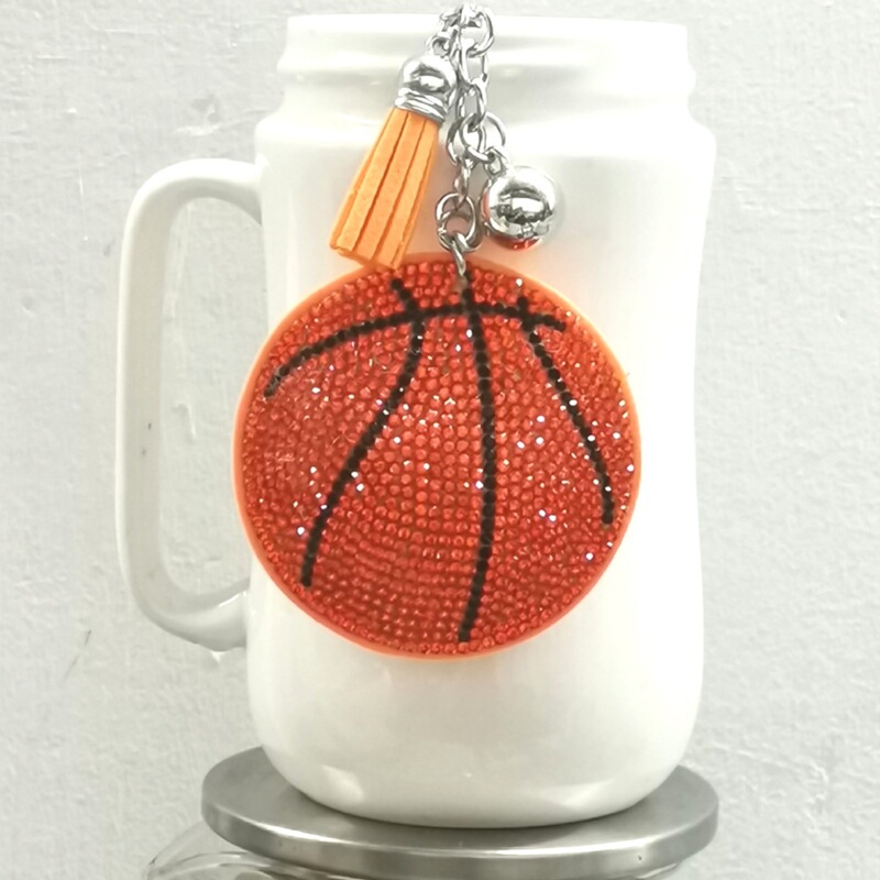 New Creative Gift: Rhinestone-Embellished Rugby Keychain, Sports Event Souvenir, Bag Charm New Creative Gift: Rhinestone-Embellished Rugby Keychain, Sports Event Souvenir, Bag Charm