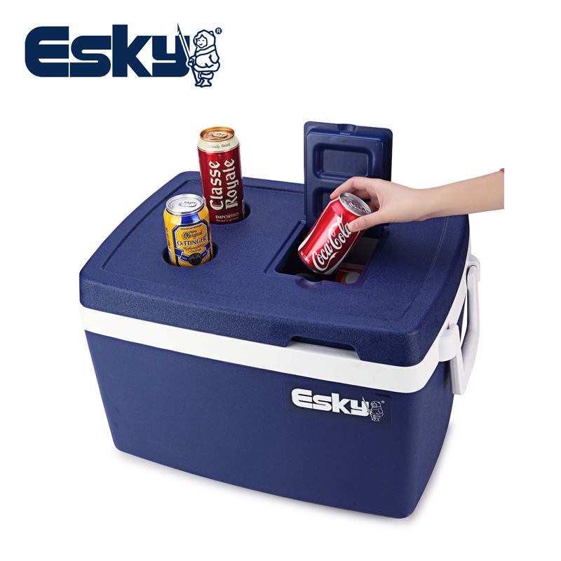 ESKY 50L caja refrigerada coche cadena de frío caja de distribución comercial al por mayor de verduras y frutas incubadora de pesca al aire libre caja de mantenimiento fresco