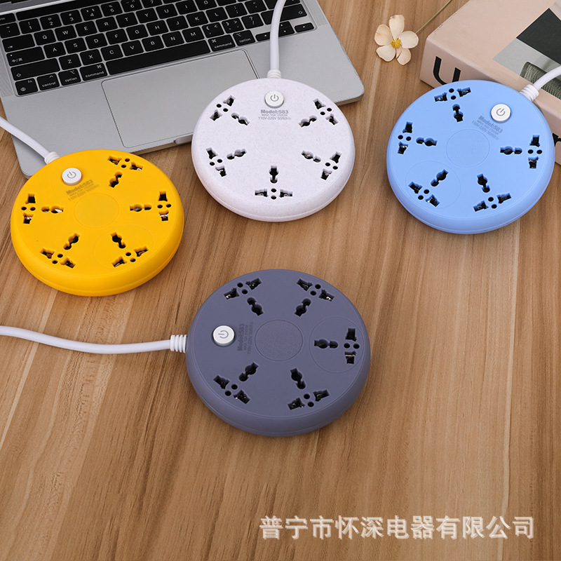 NUEVOS TIMES enchufe de comercio exterior 583#584#585#586# con enchufe de luz LED de noche 3USB carga