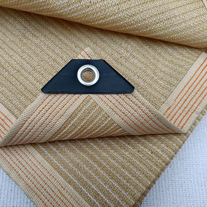 米黄色遮阳网防晒网遮光阴网楼顶阳台庭院花卉加密汽车棚隔热降温