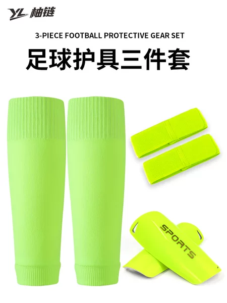 Cross-Border Hot-Selling Football Shin Guards, Sock Covers, Shin Straps, Three-Piece Set, Shin Guards, Shin Pads, Strap Set, Wholesale