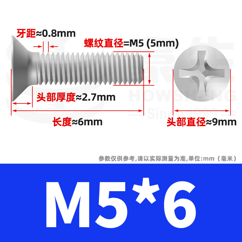 304ステンレスネジのネジの十字溝の平頭のネジのKMの機械の糸の小さいネジのm 2m 3m 4m 5m 6|undefined
