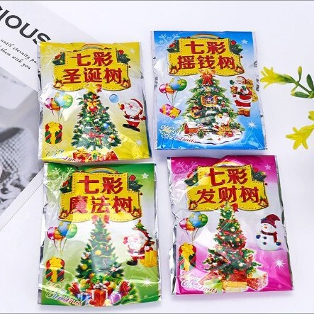 Christmas Tree Magic Tree Paper Blooms with Watering Snowflakes Colorful Magic Crystals Christmas Gifts Wholesale