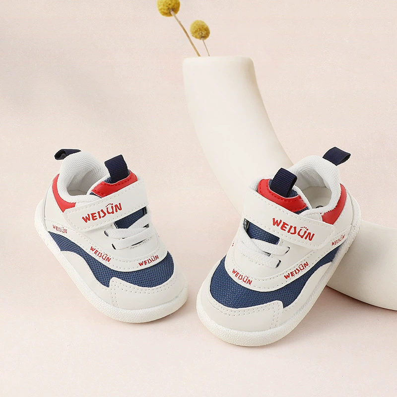 Новые детские туфли для малышей 2023 года, функциональная обувь, весенне-осенние детские туфли, мягкая подошва, нескользящие, дышащие туфли для мальчиков и девочек