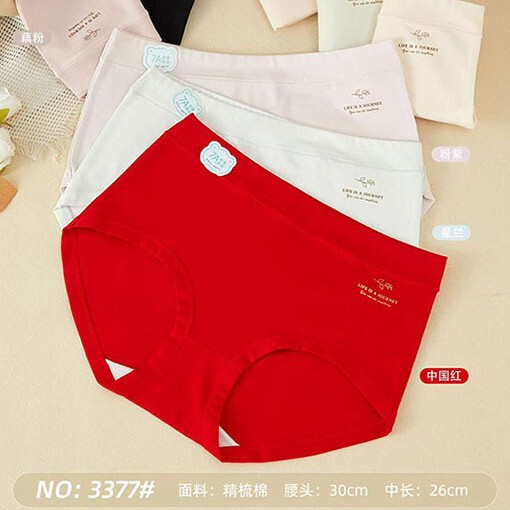 Dielishu 3377 New Style Women's Cotton Fashion 2-Pack Large Size Solid Color Modal Ice Silk Briefs