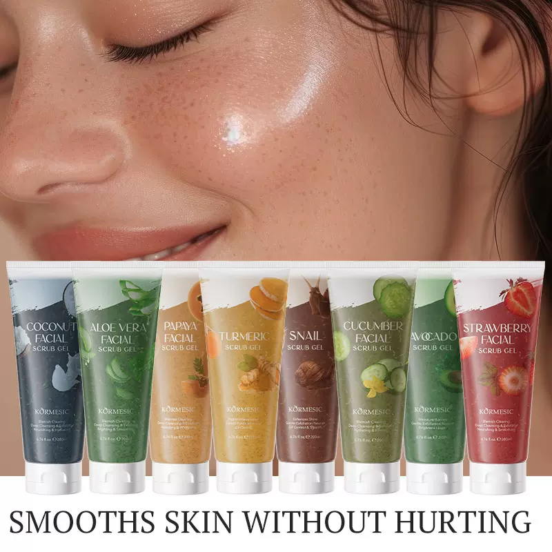 KORMESIC面部全英文包装磨砂啫喱清洁Frosting gel跨境外贸批发