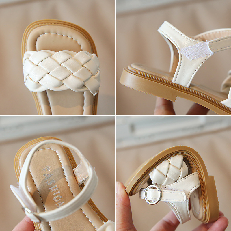 Sandales douces et mignonnes version coréenne, chaussures de plage à semelle souple pour petite fille, polyvalentes, pour enfants, nouvelle collection été 2022_voghion.com