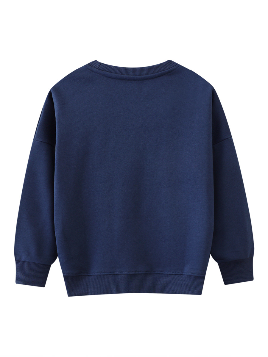 Suministro transfronterizo de nuevos productos de otoño: sudaderas para niñas con bordados de dibujos animados de estilo europeo y americano, sudaderas bonitas para niños pequeños, blusas para niñas. image 4