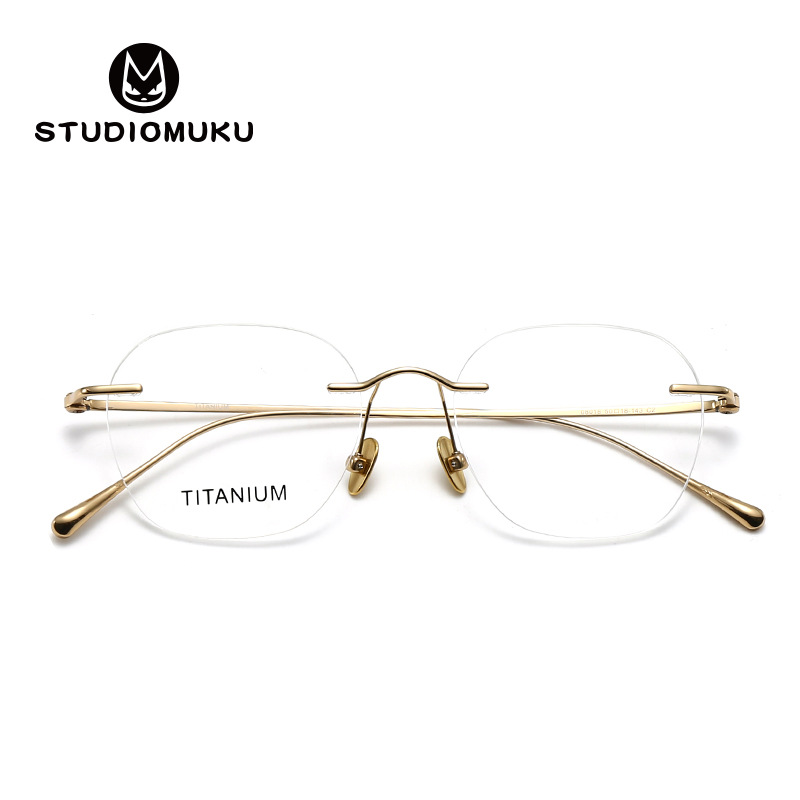 Gafas de madera STUDIOMUKU Gafas sin bordes que a los jóvenes contemporáneos les encanta usar
