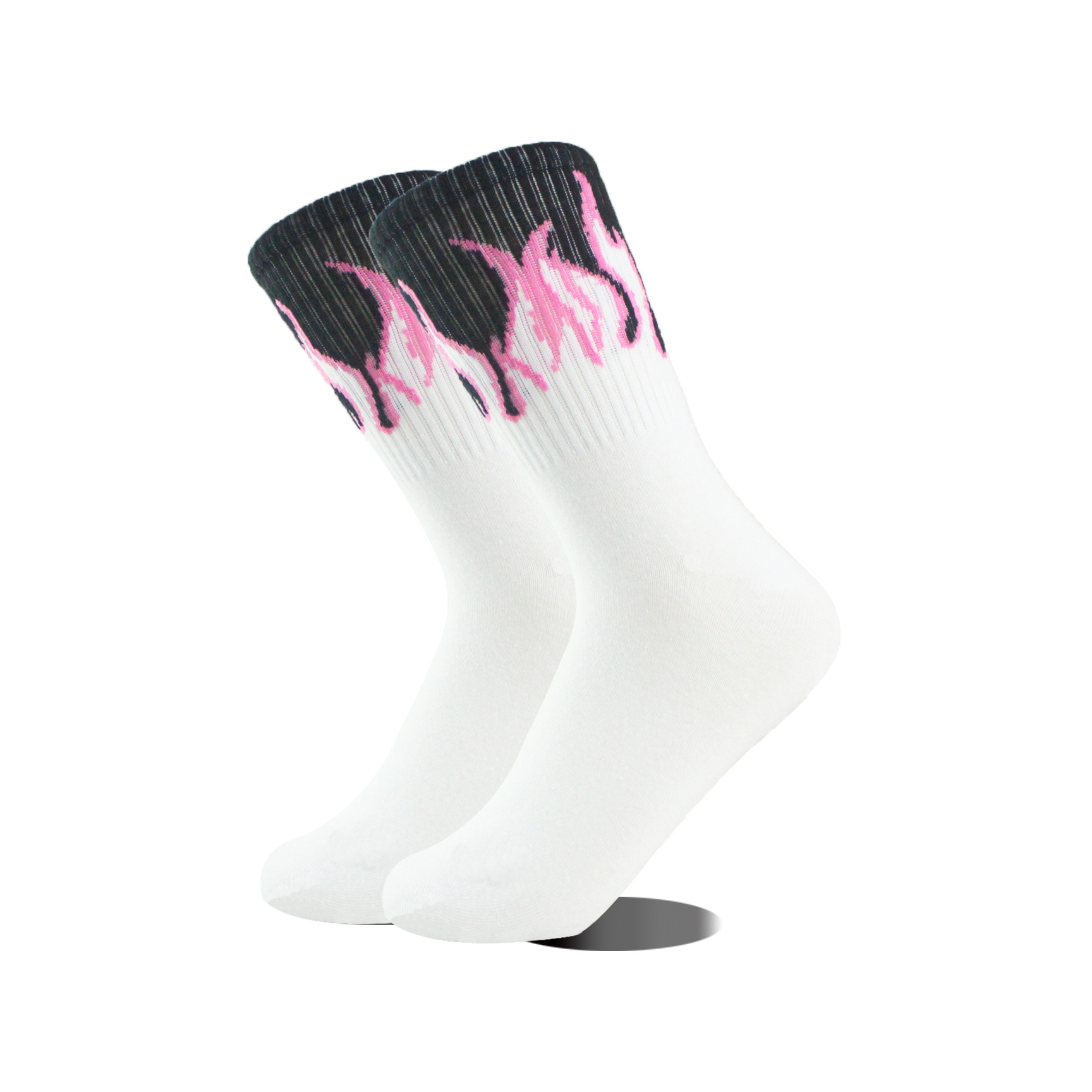 Unisex Einfacher Stil Flamme Baumwolle Crew Socken Ein Paar display picture 7