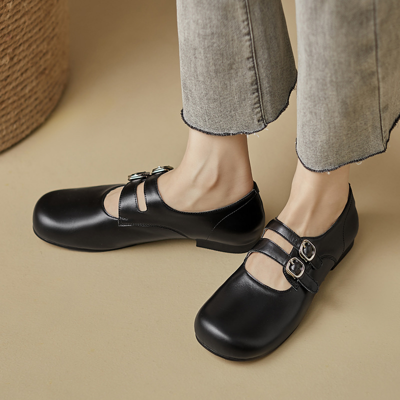 CHIKO Aziza Square Toe Block Heels Mary Jane Flats