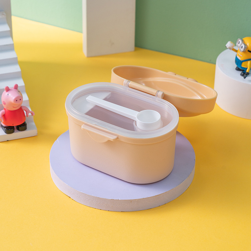 Tarro de almacenamiento de cereales de arroz Crown para bebés, tarro de leche en polvo, a prueba de humedad con tapa, caja de leche en polvo portátil para viajes, caja dispensadora
