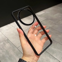 高清亚克力金属镜框适用华为Mate70手机壳透明磁吸Mate60防摔硬套