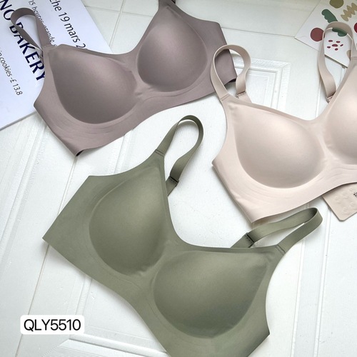 Spring/Summer Collection YX5510 Fixed-Cup Jelly-Strip No-Ring Sports Bra | Women's One-Piece Push-Up Seamless Bra