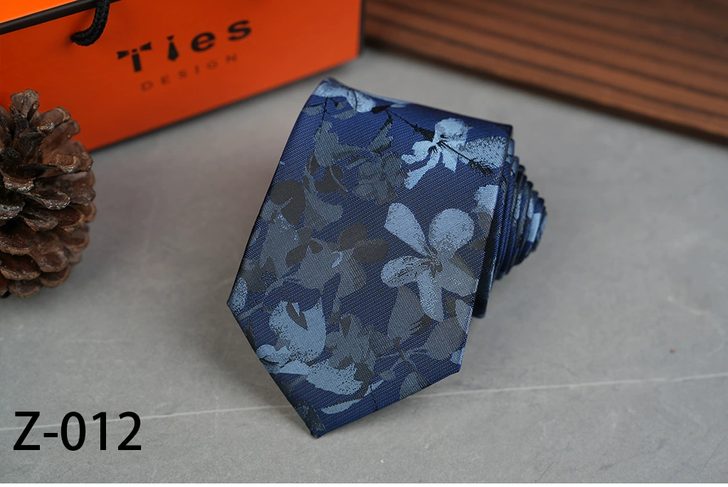 Retro Flowered Tie, Classic Leisure Accessory, 8 cm Width, Patterned Jacquard