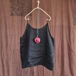 半夏曲/原创自制女装宽松轻薄苎麻小背心文艺休闲百搭打底吊带