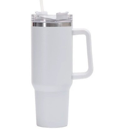 Inventario transfronterizo letras ocultas 40oz taza de automóvil mango de paja taza de aislamiento de frío Taza de aislamiento de hielo Big Mac Taza personalizada