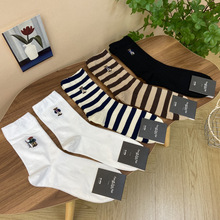 韩国袜子进口批发男袜中筒 GGORANGNAE代购秋冬新款站熊组合时尚