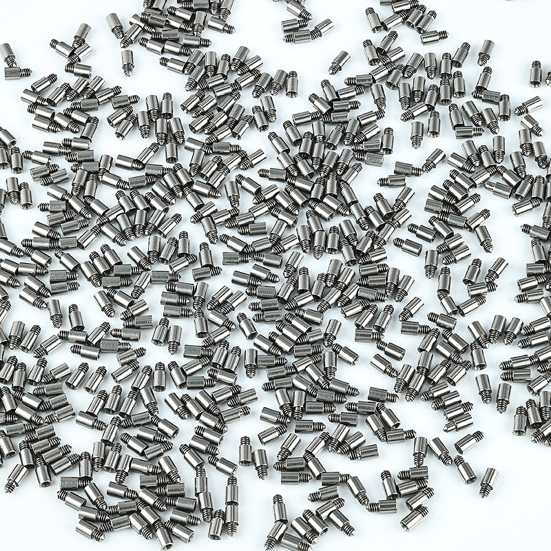 Silver pointed spike labret stud material detail
