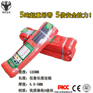 Sling 5 tons 6 meters lifting belt industrial sling colorful flat sling polyester double buckle sling CE factory direct sale