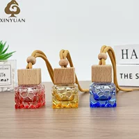 Четырехсторонняя крышка цветной водяной куб пустая бутылка 10ML автомобильная ароматическая бутылка автомобильная подвеска автомобильная парфюмерия