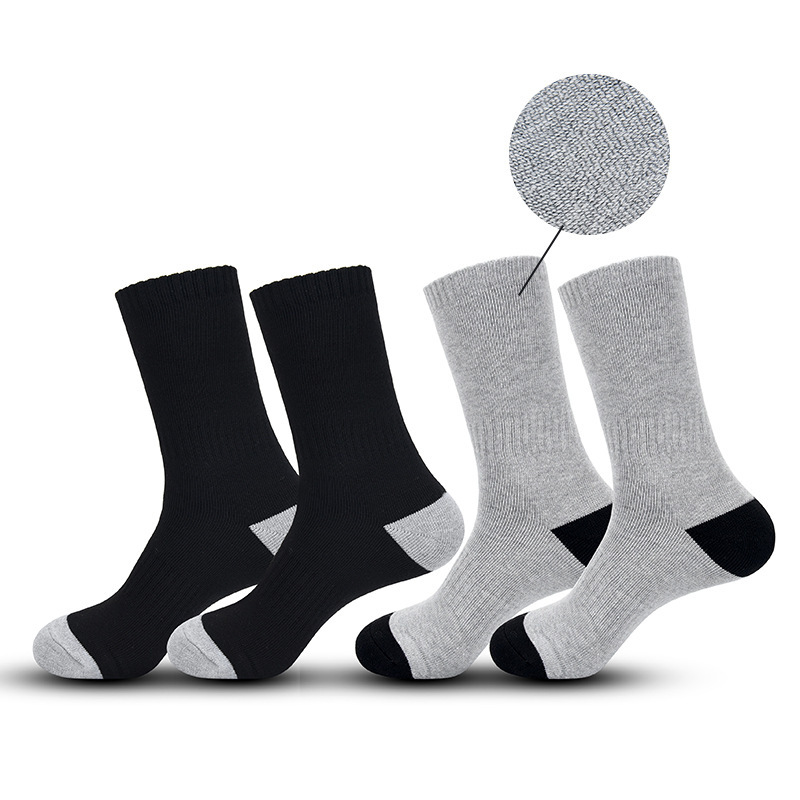 Autumn and Winter Heated Socks Customized Thickeneded Warm Terry Socks Self-Heating Battery Towel Socks Cold-Resistant Long Socks