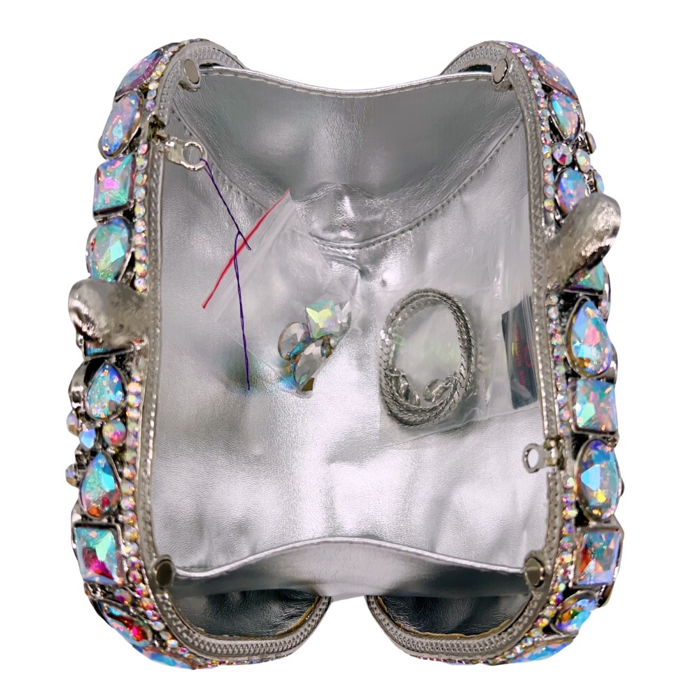 Stone clutch spot vidrio hueco diamante bolsa de cena cadena bolsa de hombro bolsa de cena bolsa de mano de banquete