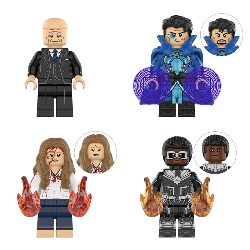 外贸专供KT1058 超英积木人仔小颗粒拼插公仔玩具袋装代发