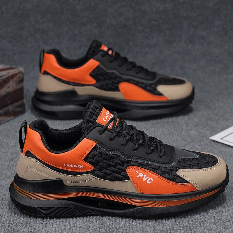 Мужская летняя дышащая нескользящая обувь на толстой подошве Forrest Gump, спортивная обувь для папы, мужская черная обувь для строительной площадки, защитная обувь для работы и труда