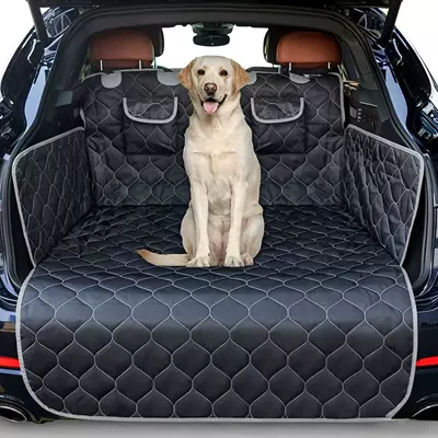 Trunk Mat Trunk Car Pet Mat, Anti-Dirt - 600d-small-football-pattern-full-composite-trunk-model-gray-edge-185103