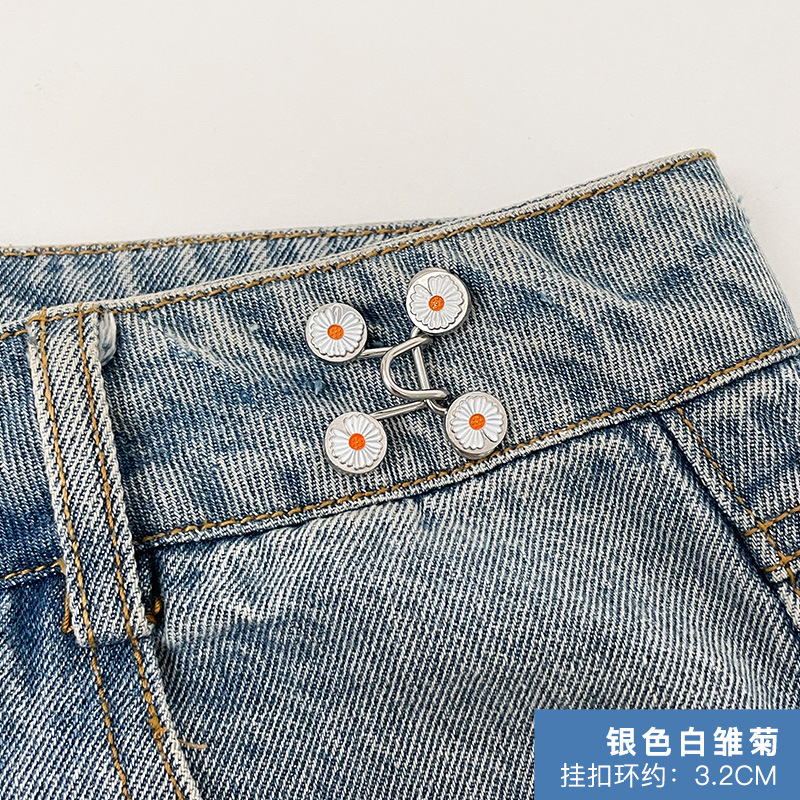 Pantalones cintura hebilla moda cintura corrección artefacto femenino anti-exposición broche de alto grado ajustable desmontable botón oculto hebilla