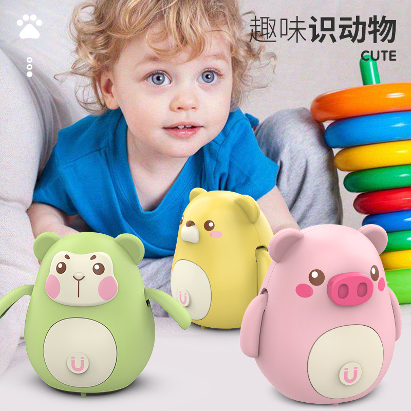 Audio network Magnetic force Electric swing Yellow duck Pets Toddler Puzzle children crawl Toys wholesale
